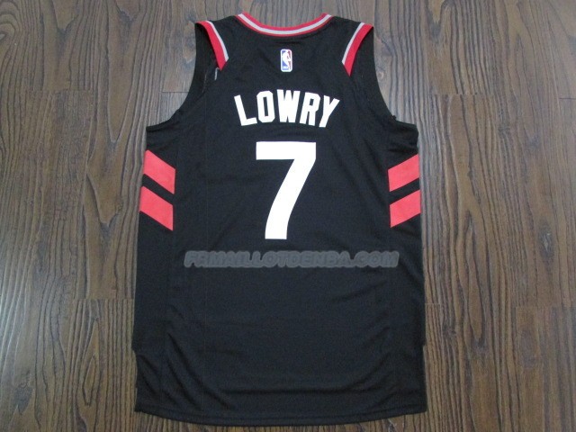 Maillot Basket Authentique Toronto Raptors Lowry 2017-18 7 Noir